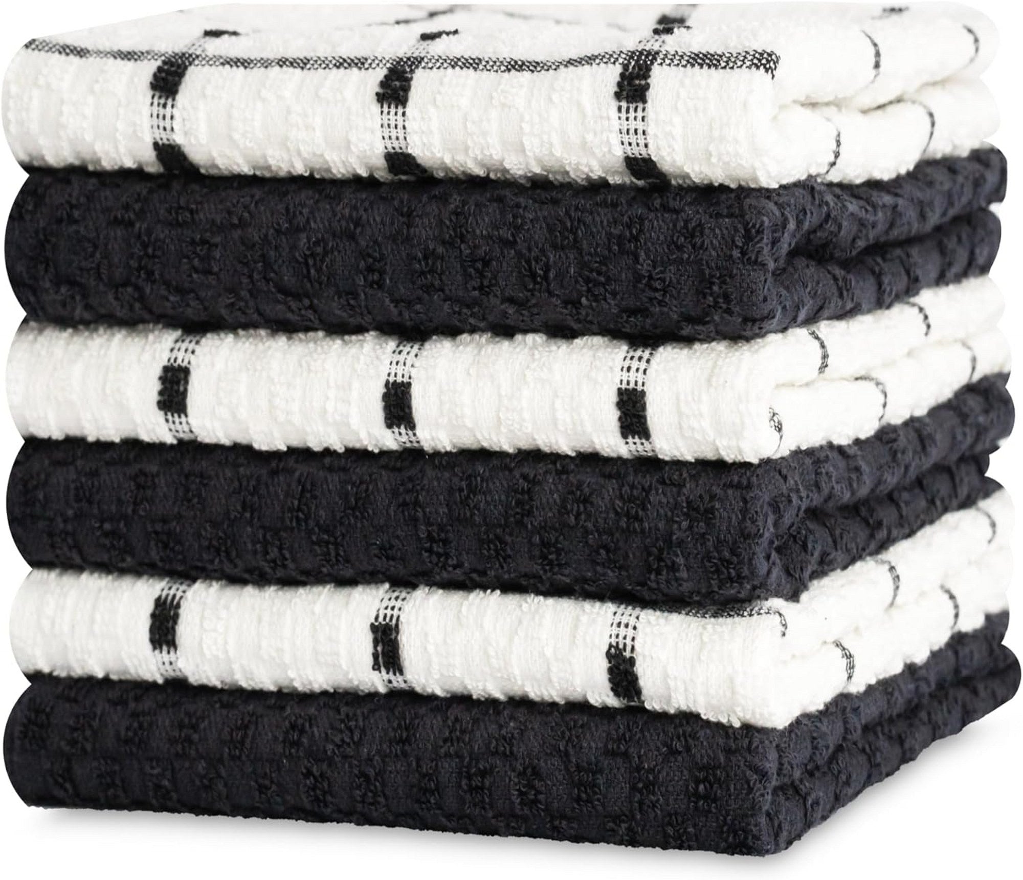 thumbnail interactive-video image 1 of SupremePlus Waffle Weave Kitchen Dish Towels – 15x25 Inch – Fast Drying, Cotton – Set Of Multi-Color Tea Towels 1 of 2