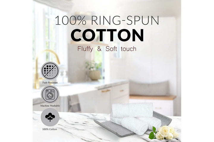 288 Bulk Pack 24 Dozen Luxury Cotton Washcloths (13x13 Inches) - Easy Care,Thick Super Soft Highly Absorbent quick dry, Premium Cotton Hand Towels
