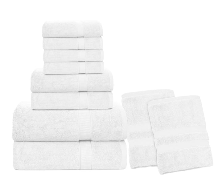 Gold Textiles 10 Piece Towel Set | towel set | bath towel set | hotel towel Set | 100% cotton bath towels | plush bath towels |