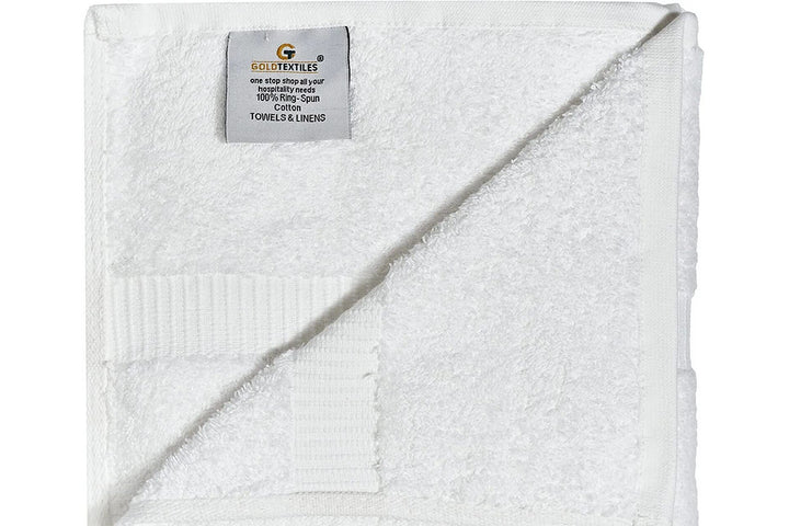 GOLD TEXTILES 12 Pcs New White (20x40 Inches) Cotton Blend Terry Bath Towels  Salon/Gym Towels