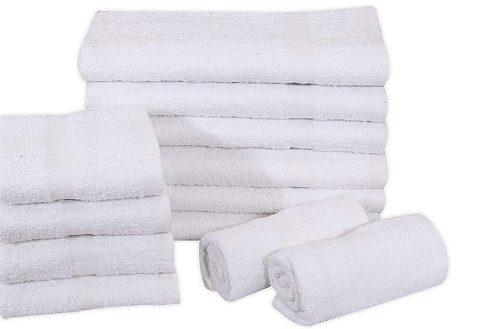 120 Bulk Pack New White ( 16x27 Inch ) Towels for Hand- Salon-Gym & Kitchen