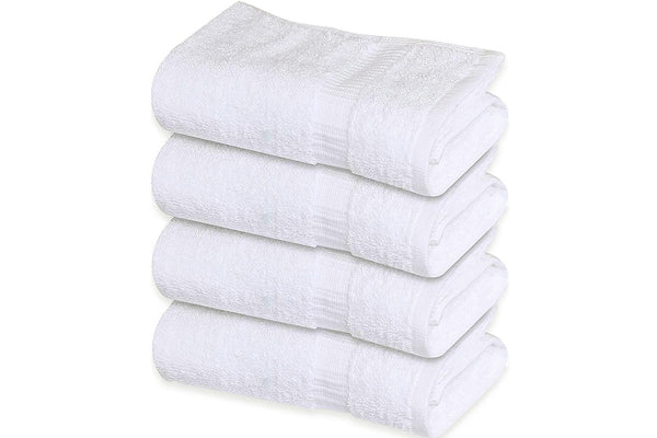 GOLD TEXTILES Bulk Bath Towels White 12 Pack (22x44 Inches) Economy Light  Weight Easycare