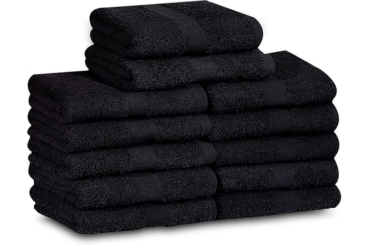 GOLD TEXTILES 10 Dozen Cotton Bleach Proof Salon Hand Towels (16x27 inches) Bleach Resistant Hand Towels