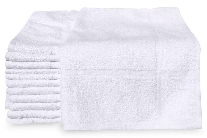 120 New White Cotton Blend Economy 20X30 Inches Hotel Bath Mats