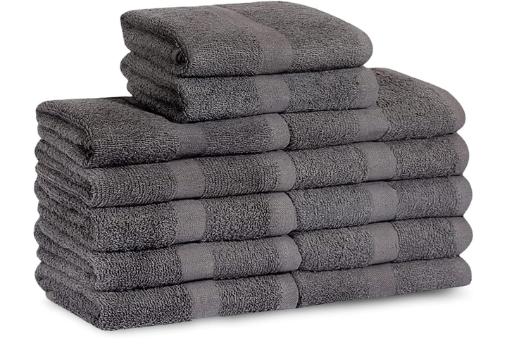  Utopia Towels - Cotton Bleach Proof Salon Towel (16x27 inches)  - Bleach Safe Gym 100% Cotton Hand Towel (24 Pack, Black) : Home & Kitchen
