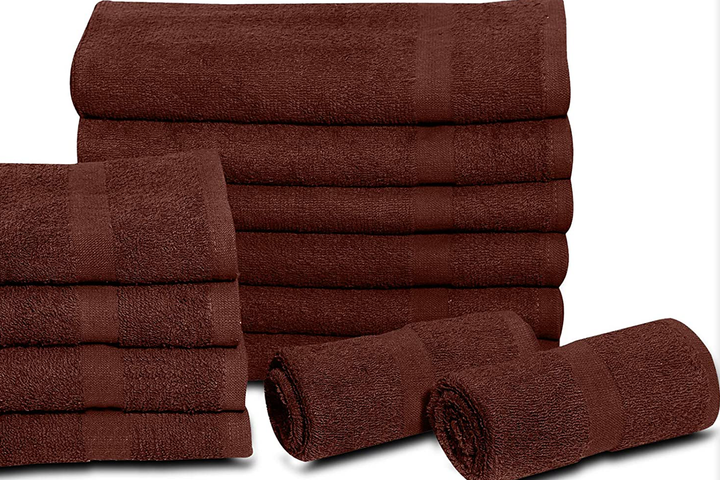 GOLD TEXTILES 10 Dozen Cotton Bleach Proof Salon Hand Towels (16x27 inches) Bleach Resistant Hand Towels