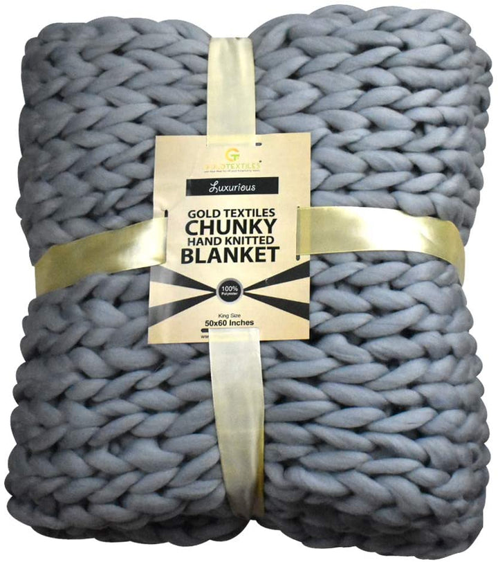 GOLD TEXTILES Chunky Knit Blanket